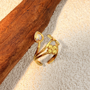 Anillo de Acero Inoxidable JZ101, Anillo Geométrico Retro en Forma de Corazón, Accesorio de Alta Gama y Lujo Ligero - Product Image 6