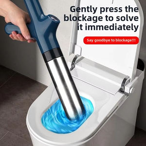 Déboucheur de toilettes manuel écologique sans produits chimiques, nettoyeur de tuyaux haute pression - Product Image 6