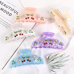 2025 mode coréenne tendance pinces à cheveux diamant doux acétate luxe fruits cheveux accessoires Simple cheveux griffes pour les femmes - Product Image 3