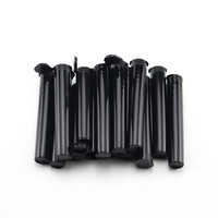 Accessoires de fumer de cigarette noirs et transparents Tube de stockage en plastique de 115mm avec couvercle Pop