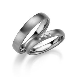 Alin <span class=keywords><strong>matrimonio</strong></span> <span class=keywords><strong>anillo</strong></span> mezcla cepillo tantalio anillos moda cristal CZ boda anillos <span class=keywords><strong>de</strong></span> compromiso para parejas mujeres hombres - Product Image 3