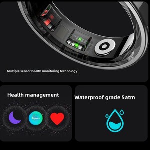 Anillo Inteligente Impermeable R09 con Diseño Cómodo en Forma de Arco, Monitor de Frecuencia Cardíaca, Temperatura Corporal, Registro de Salud con IA, Rastreador de Bienestar para Hombres y Mujeres - Product Image 2