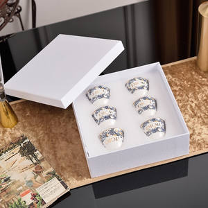 Tasse à thé en porcelaine fine, tasse à vin, coffret cadeau exquis haut de gamme, tasse à café – Meilleures ventes - Product Image 1