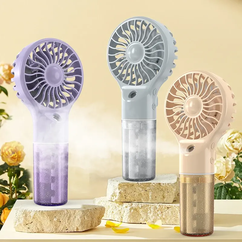 Handheld Spray Fan Mini USB Rechargeable Portable Humidifier Mist Cooler Cooling Spray Humidifier Fan for Home/Office