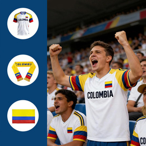 قميص كرة قدم مخصص للمنتخب الوطني الأمريكي، 100% بوليستر، طباعة بالتسامي، قميص كرة قدم كولومبي عالي الجودة - Product Image 2