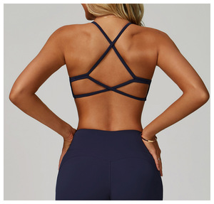 <span class=keywords><strong>Reggiseno</strong></span> con <span class=keywords><strong>fascia</strong></span> di supporto nascosta per allenamento con cinturino con cinturino incrociato ad alto supporto per donna Top Yoga aperto e asciutto per la corsa - Product Image 4