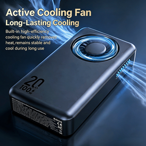 <span class=keywords><strong>Batería</strong></span> Semisólida de 20000mAh, Banco de Energía Magnético de 100W, Cargador Rápido Bidireccional, Soporte AC, Cable, Pantalla Digital, Ventilador de Refrigeración - Product Image 3