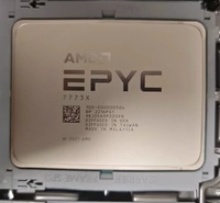 Processeur serveur AMD EPYC 7773X d'occasion, 64 cœurs, 128 threads, 2,2 GHz en mode basse consommation, 3,5 GHz en mode boost, socket SP3