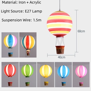 JYLIGHTING Nordic mongolfiera <span class=keywords><strong>lampadario</strong></span> ristorante bar lampada per bambini per la stanza dei bambini centro commerciale con lampada a sospensione colorata - Product Image 6