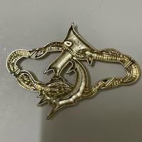 Badge métallique personnalisé motif dragon 3D, étiquette décorative en métal poli ajouré, quincaillerie sur mesure pour la décoration de vêtements