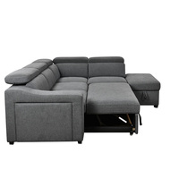 Canapé-lit en L deux places de style européen, rembourrage en éponge, durable, facile à nettoyer, écologique, avec porte-gobelets, pour appartement, villa, hôtel, centre commercial