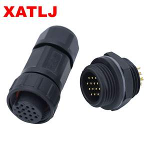 XATLJ M19 serisi 2 3 4 5 6 7 8 2 + 3 2 + 4 çekirdek erkek kadın popo hızlı kilit su geçirmez konnektör CE UL94V-0 25A - Product Image 2