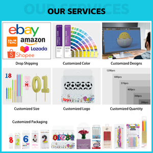 Compleanno all'ingrosso buon compleanno numero candele compleanno Glod candele con torta - Product Image 6