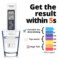 Testeur numérique de qualité de l'eau TDS EC Gamme de stylo d'essai de l'eau 0-9990 Compteur multifonctionnel de température de pureté de l'eau TEMP PPM