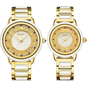 Reloj de Lujo con Esfera Zodiacal de Jade Blanco Hetian, Correa de Acero Inoxidable, Resistente al Agua, Reloj Mecánico Miyota para Hombre y Mujer - Product Image 2