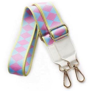 Wholesale Adjustable Widening <b>Backpack</b> Ribbon Accessories Color Stripe Long Handbag Shoulder Strap - Product Image 5