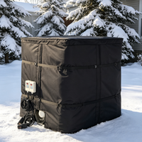 Chauffe-conteneur IBC MEGA YUNENG gris 275 gallons 120V en tissu Oxford imperméable, alliage de Nicrome 3000W, montage au sol