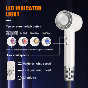 ไดร์เป่าผม KooFex KF-8257 ความเร็วสูง 110000 รอบต่อนาที 1800 วัตต์ แบบไร้แปรงถ่าน BLDC พร้อมหัวเป่าแบบไอออนิกและแปรงปัดผมแบบ Low Nose - Product Image 5