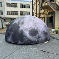 Ballon gonflable mystérieux en forme de demi-lune pour la décoration de fêtes sur le thème de l'espace, demi-lune gonflable pour l'affichage dans les parcs rock