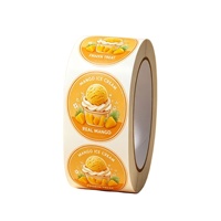 Étiquettes en PVC personnalisées, durables, résistantes à l'huile, imperméables, écologiques, à forte adhérence pour l'emballage de la crème glacée et des aliments surgelés