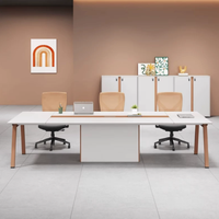 Nuevo Escritorio de Oficina Moderno y Elegante, Mesa Larga para Conferencias y Reuniones, Diseño Modular de Madera, Escritorio de Alta Calidad para el Hogar y la Oficina