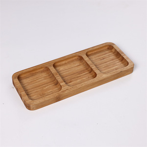 3 lưới tre tự nhiên trái cây khô phục vụ tấm chia đa chức năng Khay cho các loại hạt món khai vị Snack bằng gỗ nhỏ Kẹo tấm - Product Image 2