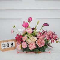 Maßgefertigte Seiden-Tulpen-Blumenarrangements Rosa 35cm Blumenball Hochzeits-Tischdekoration für Hochzeitsdekorationen