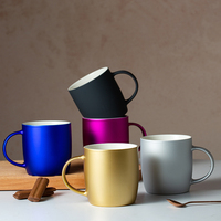 Mug à café en céramique avec dégradé de couleurs personnalisé, finition mate, logo OEM ODM imprimé, mug promotionnel, vente en gros d'usine