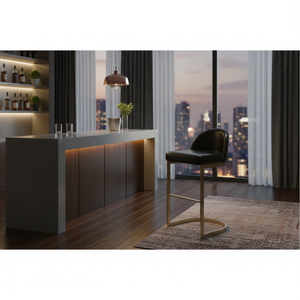 Contemporary Handmade <b>Bar</b> <b>Stool</b> Durable Construction <b>Adjustable</b> Height for Home <b>Bar</b>, Hotel, and Hospitality Use - Product Image 2