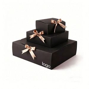 Cajas de Regalo Plegables de Cartón Blanco Personalizadas con Cierre de Listón, Caja de Papel Plegable de Moda para Empaque - Product Image 1