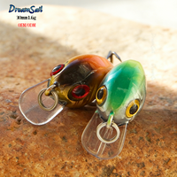 Vente en gros de leurres de pêche artificiels en plastique dur flottants de 3 cm 1,6 g Mini Crankbait pour la pêche au black-bass et à la truite
