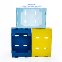 Vente chaude : Boîte en plastique ondulé PP durable personnalisée pour l'emballage de légumes et de fruits, impression UV/encre, épaisseur personnalisée, recyclable