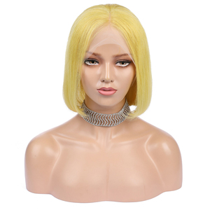 Così bella 180 della densità dei capelli umani bob colori <span class=keywords><strong>parrucca</strong></span>, popolare rosa <span class=keywords><strong>blu</strong></span> arancio colori bionda vergine dei capelli Bob <span class=keywords><strong>parrucca</strong></span> anteriore del merletto - Product Image 2