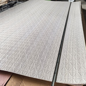 2024 carte da parati in vera impiallacciatura di legno naturale di nuova 100% di lusso 3D Geometry Collage Design vendita calda materiale PVC insonorizzato pannelli da parete - Product Image 6