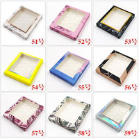 Paquet de 5 paires de boîtes d'emballage de faux cils, poils de vison, personnalisés, fourrure de vison, boîtier vide, vente en gros, livraison gratuite