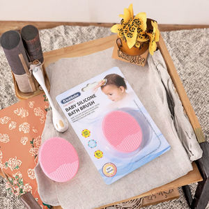 Brosse à cheveux pour nouveau-né 2025, brosse à shampooing pour bébé en silicone souple, masseur pour bébé, outil de soin du <span class=keywords><strong>cuir</strong></span> chevel pour le bain, essentiel - Product Image 3