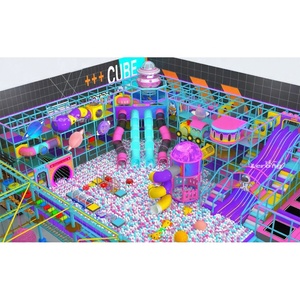 Équipement de terrain de jeux intérieur commercial : Parcours de cordes pour enfants, labyrinthe intérieur de jeux souples, filets d'<span class=keywords><strong>escalade</strong></span> avec toboggan géant en <span class=keywords><strong>corde</strong></span> pour la vente - Product Image 6