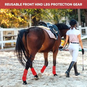 Custom Horse <b>Boots</b> Splint for Horses Protective <b>Boots</b> Lower Limb <b>Brushing</b> Horse <b>Boots</b> Reusable Front Hind Leg Protection - Product Image 5