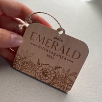 Étiquettes de bagages et de vêtements Logo d'impression personnalisé Gravure au laser Étiquette en bois Étiquette en bois de bambou