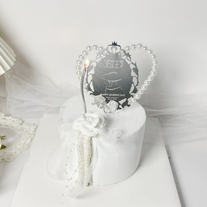 Honey And Sweetness 38 Queen's Day Cake Decoration Acrylic <b>Mirror</b> Cake Plugin For Women's Day - Product Image 1