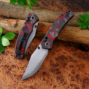 GT-T0042-6 अनुकूलन योग्य लाल कार्बन फाइबर हैंडल फोल्डिंग पॉकेट चाकू VG-10 उच्च कठोरता सामरिक चाकू - Product Image 2