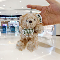 Pince à cheveux créative en forme de dessin animé, poupée en peluche ours Teddy, breloque de sac mignonne en forme d'ours