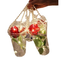 Saint Valentin cadeau pour petite amie éternelle Rose LED lumière feuille fleur Simple tasse fête des mères faveurs de mariage cadeau de demoiselle d'honneur