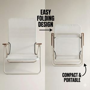 Chaise de plage pliable portable de couleur personnalisée avec cadre en acier inoxydable pour le camping en plein air, la randonnée, les pique-niques, les voyages et les événements de loisirs - Product Image 3