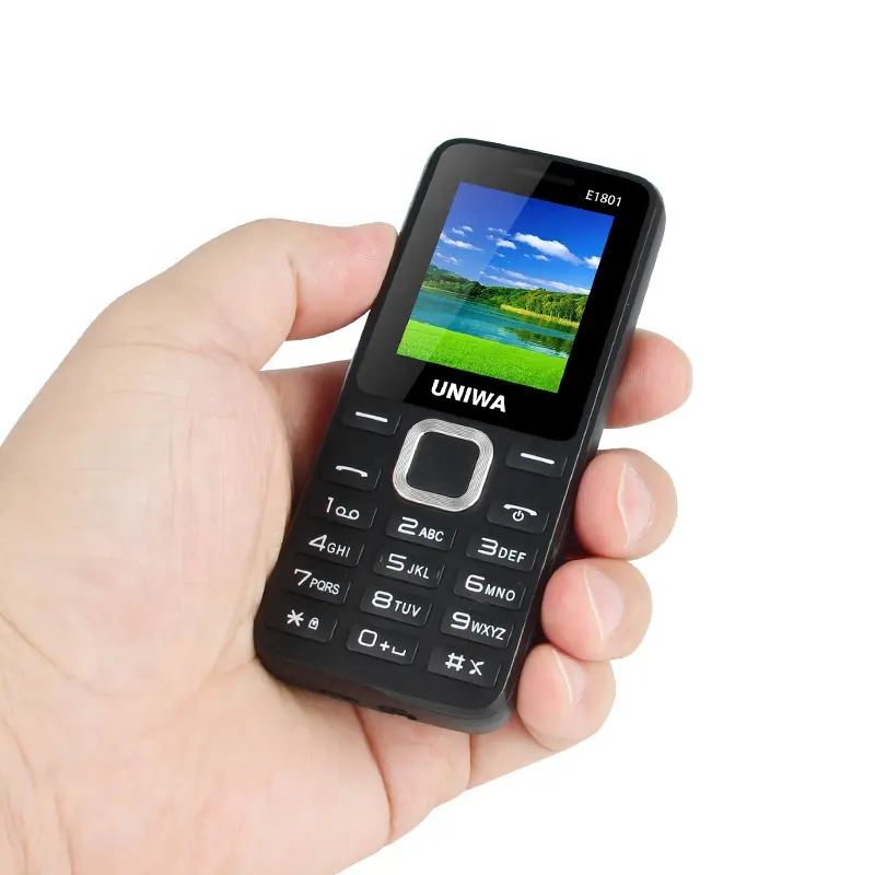 โทรศัพท์มือถือนำเข้าจากจีน E1801 UNIWA BL-5C แบตเตอรี่ขนาด800mAh ดีไซน์ไม่ลื่น