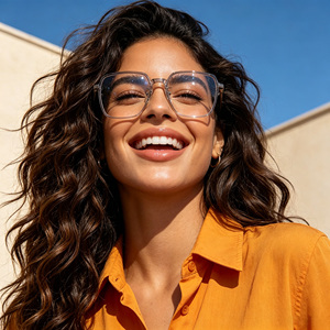 Wholesale Trendy Clear Rose <strong>Gold</strong> Silver Black Eyeglasses <strong>Frame</strong> TR90 <strong>Square</strong> Spectacle <strong>Frame</strong> for Women Myopia - Product Image 1