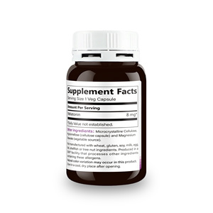 Complément de mélatonine de haute qualité, 120 capsules végétales pour un sommeil sain, le soulagement du stress et le soutien antioxydant pour adultes - Product Image 2