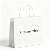 Sac de shopping en papier kraft écologique et recyclable avec logo personnalisé imprimé et poignée plate pour les magasins de vêtements, de cosmétiques et de détail