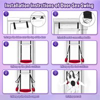 BDSM Kit porte balançoire sexe retenue réglable sexe fronde cou sangle menottes Bondage balançoire sexe meubles pour chambre jeux pour adultes