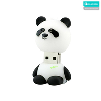 Flashdisk USB Bentuk Panda Kartun Custom Logo & Bentuk 8GB 16GB 32GB 64GB Flashdisk Lucu Unik Hadiah Promosi